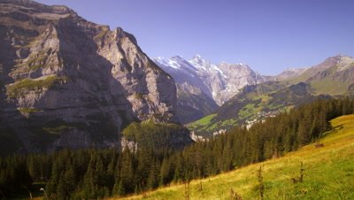 Swiss Alps Tschingelspitz, Gspaltenhorn, Butlasse, and Schilthorn