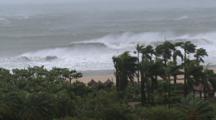 Large Waves Sweep Ashore As Typhoon Conson Nears Hainan Island