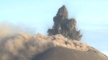 Volcano Erupts Explosively Ash And Rocks