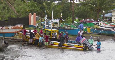 Fishermen Secure Boats As Hurricane Approaches