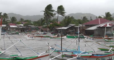 Fishing Boats Shelter In Harbor As Hurricane Nears