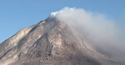 Sinabung Volcano Steams Ominously Prior To Eruption