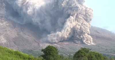 Sinabung Volcano Unleashes A Large Pyroclastic Flow During Eruption
