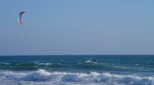 Slow Motion, Windsurfer On Huntington Beach Coast