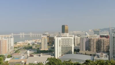 View from Guia Hill, Amizade Bridge, Macau, China