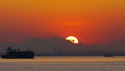 Sunset over the Sea, Yokohama, Kanagawa, Japan