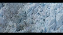 Tilt Up The Glacial Ice, Fissures, Of Fox-Glacier.