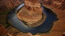 Horseshoe Bend, Arizona, Mesa And Colorado River.