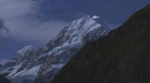 Glaciers Cling To The Steep Mountains Of The Southern Alps. Aoraki, Mount Cook.