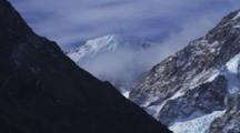 Southern Alps, Pan To Summit Of Aoraki, Mount Cook