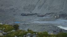Glacial Moraine And Flowing River.