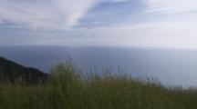 A 360 Degree Vista From Gamboa Point In Big Sur California. View Out To Sea