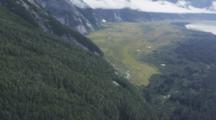 Aerial Views Of  Twin Lakes Glacier,  Juneau,  Alaska, Usa