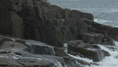 Granite cliffs meet the sea
