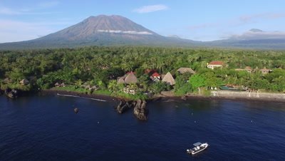 Aerial footage from Bali