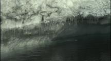 Antarctica, Icicles Hang From Ice Shelf