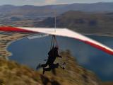 Hang-Glider Takes Off