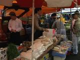 Produce On Display At Auckland Open Air Vegetable Market Busy With Multi-Cultured People