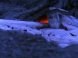 Molten Lava Glowing Thru Cooled Crust