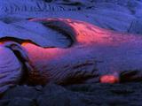 Molten Lava Flowing And Glowing