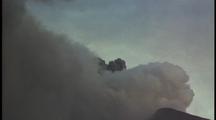 Mount Ruapehu Eruption Ash Clouds Billowing