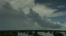 Time Lapse Dramatic Clouds Move Over River Or Lake In Cambodia