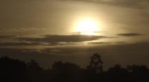 Time Lapse, Golden Sunset Behind Borneo Jungle
