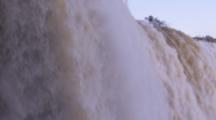 Birds Near Powerful Waterfall, Possibly Iguazu