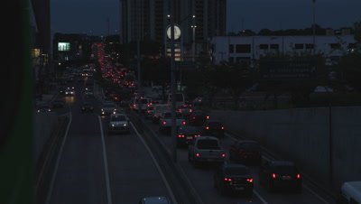 Time Lapse, Overlook Traffic Day to Night