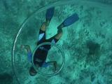 Freediver Blows Air Rings
