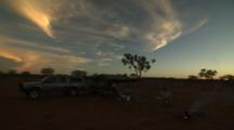 Sunset Over Outback Campsite