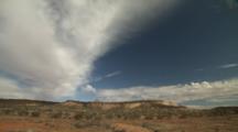 Wide Shot Outback Landscape With Dramatic Cloud Formations