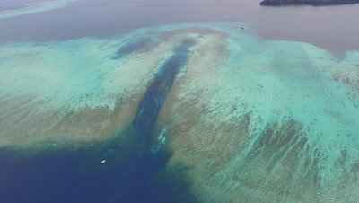 Drone aerial of Ulong Channel in Palau