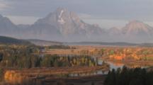 Daybreak, Grand Teton Mountain Range, Mount Moran, River
