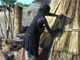 Building Traditional Reed Roof Home, Southern Sudan