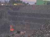 Coal Terracing, Open Cast Coal Mine. Wales