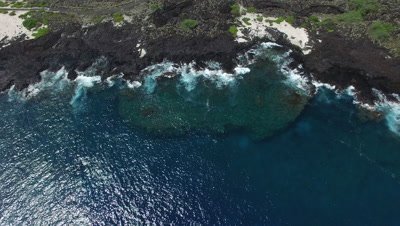 4k Aerial of the Kona Coast on the Big Island Hawaii